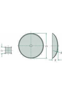 Obrázok pre Hladký disk - k montáži na čtyřhrannou hřídel, průměr D=660 mm, tloušťka S=6 mm