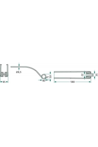 Obrázok pre Pero shrnovače vhodné pro Fella Turboschwader (-83), TS 425 DN/455 DN/TS 781, Hydro/1600