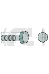 Obrázok pre Šroub M12 x 1,25 x 40 mm na hřeby do rotačních bran vhodný pro Amazone, Eberhardt a Frost