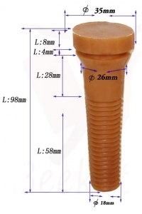 Obrázok pre Náhradní prst 35 mm do bubnové škubačky drůbeže BEEKETAL BRM 1600,1800, 2250