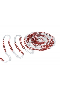 Obrázok pre Plastový řetěz červenobílý průměr 6 mm balení 5 m bezpečnostní signální výstražný