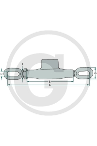 Obrázok pre Napínací zámek délka 245-330 mm M18 x 2 pro stabilizátor spodního závěsu třetího bodu