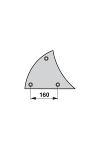 Obrázok pre Výměnný díl trojúhelník pravý FRANK na pluh Lemken, Ostroj typ B2KR