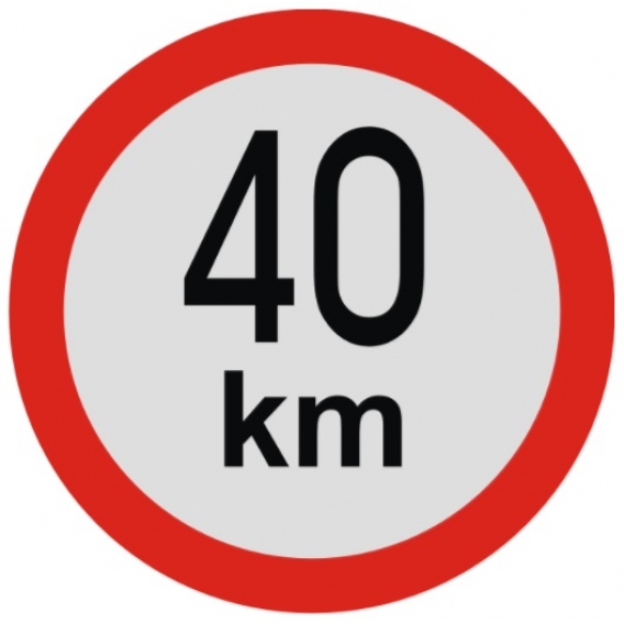 Obrázok pre Samolepka omezení rychlosti 40 km/h průměr 200 mm