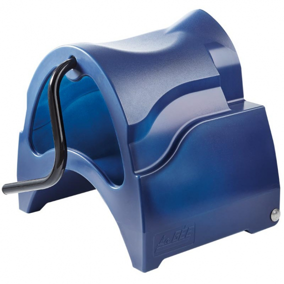 Obrázok pre Pojízdný plastový držák na sedlo s rukojetí a přihrádkou na příslušenství, barva modrá