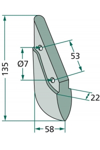 Obrázok pre Ostří secí botky vhodné pro Amazone D7 a D8 běžná secí technika