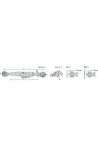 Obrázok pre Třetí bod pro přední hydrauliku kat. 2-2 pracovní délka (D) 450 - 650 mm