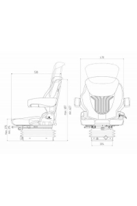 Obrázok pre Traktorová sedačka Grammer COMPACTO Basic M (MSG 83/521)