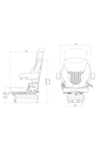 Obrázok pre Traktorová sedačka Grammer COMPACTO Basic S (MSG 83/511)