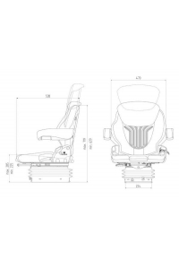 Obrázok pre Traktorová sedačka Grammer COMPACTO COMFORT M (MSG 93/521)