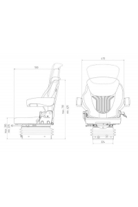 Obrázok pre Traktorová sedačka Grammer COMPACTO COMFORT S (MSG 93/521)