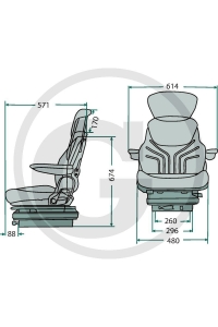 Obrázok pre Traktorová sedačka Grammer MAXIMO Basic (MSG 85/721)