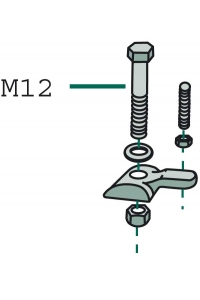 Obrázok pre Upevnění pera pro obraceče komplet (nový tvar od roku 1985) vhodné pro Deutz Fahr KH 4 S