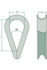 Obrázok pre Očnice zinkovaná pro ocelová lana 12 mm