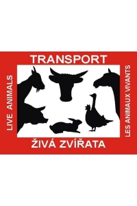 Obrázok pre Tabulka pro přepravu zvířat 30x40 cm samolepka