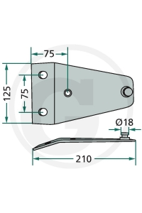 Obrázok pre Držák nožů vhodný pro rotační sekačky Deutz-Fahr KM 3.23S/FS, Vicon/PZ CM 230/F