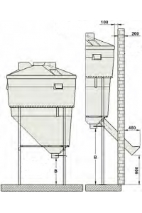 Obrázok pre Prodloužení nohou o 900 mm pro silo na obilí, mouku, šrot, krmivo La GÉE 5,70 m3