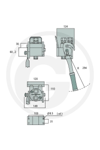 Obrázok pre Multifaster 2P206-2-12G FC samice pákový rychloupínač  hydrauliky 2 rychlospojky