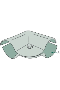 Obrázok pre Stájová úhlová spona dvojdílná s 1 šroubem  průměr 48 mm