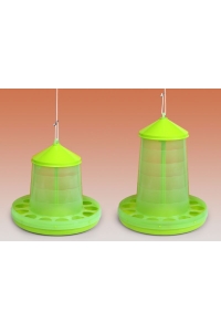 Obrázok pre Závěsné krmítko plastové Gaun pro drůbež na 12 kg průhledné citrónově zelené