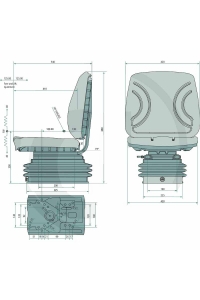 Obrázok pre Traktorová sedačka Standard vzduchové odpružení, textilní potah