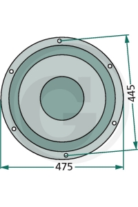 Obrázok pre Kluzný talíř pro bubnové žací lišty Deutz-Fahr KM 3.21 a Vicon/PZ CM 210, 211, 211F, 212