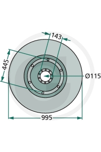 Obrázok pre Kluzný talíř pro bubnové žací lišty Deutz-Fahr KM 3.90, Taarup a Vicon/PZ CM 210, 211