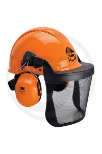 Obrázok pre Dřevorubecká helma Peltor G3000d UVICATOR v kombinaci se sluchátky a ochranným štítem