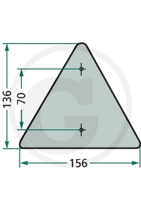 Obrázok pre Odrazka trojúhelníková červená Granit