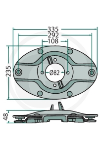 Obrázok pre Žací kotouč s rychlouzávěrem 292 mm vhodný pro Krone AFA 243 RS, AFA 283, AFA 323 RS