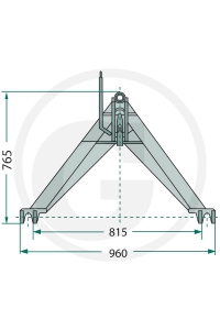 Obrázok pre Trojúhelníkový mezirám kat. 2 zesílené provedení do 1600 kg