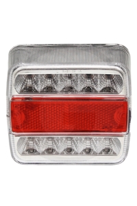 Obrázok pre LED zadní světlo 12V levé a pravé koncové, brzdové, směrové čtvercové osvětlení SPZ