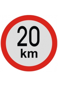 Obrázok pre Samolepka omezení rychlosti 20 km/h průměr 200 mm