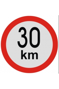 Obrázok pre Samolepka omezení rychlosti 30 km/h průměr 200 mm