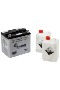 Obrázok pre Baterie Granit s kyselinovou náplní 12V 24Ah + - do zahradních sekaček 184 x 124 x 175 mm