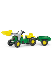 Obrázok pre Rolly Toys - šlapací traktor John Deere s přívěsem a čelním nakladačem Rolly Kid