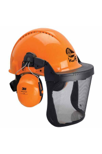 Obrázok pre Dřevorubecká helma 3M G3000 v kombinaci se sluchátky a ochranným štítem