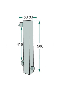 Obrázok pre Držák hrotu FEM 2, ISO 2 bez hrotů výška 600 mm, šířka 80 mm, hloubka 80 mm