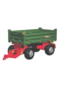 Obrázok pre Rolly Toys - třístranný sklápěč za šlapací traktory a nakladače zelený nižší