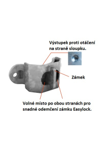 Obrázok pre Stájová trubková spona Cosnet Easylock se šroubem a maticí pro trubky o průměru 102 mm
