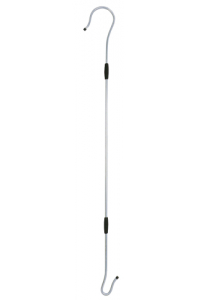 Obrázok pre Pastýřská hůl na ovce kovová oboustranná, pastevecká hůl zahnutá s hákem na krk i na nohu