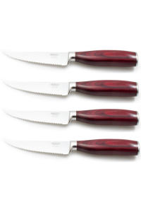 Obrázok pre Sada 4x steakový nůž 11 cm RUBY rovný zoubkovaný dřevěná střenka dárková kazeta