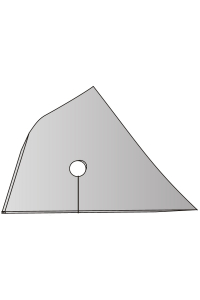 Obrázok pre Výměnný díl trojúhelník levý Dura Maxx na pluh Lemken, Ostroj 357 x 219 x 10 mm Agropa