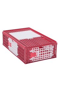 Obrázok pre Skládací přepravní box na drůbež River 95,5 x 57 x 27,5 cm plastový 3 posuvná dvířka