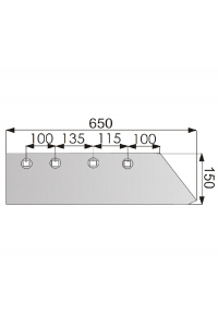 Obrázok pre Pluhové ostří levé na roudnický pluh PHX40 Ross Roudnice 650 x 150 mm AgropaGroup