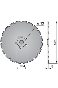 Obrázok pre Výsevný disk secí botky FRANK 405 x 5 mm na secí stroj Väderstad Rapid 20 zubů