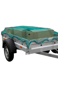 Obrázok pre Ochranná síť pro přívěsy, přívěsné vozíky 2,7 x 1,5 m k zajištění nákladu oka 30 mm zelená