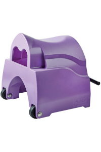 Obrázok pre Pojízdný plastový držák na sedlo s rukojetí a přihrádkou na příslušenství, barva fialová