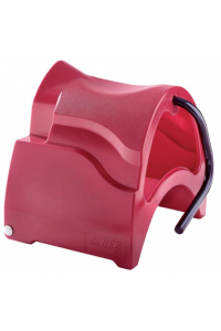 Obrázok pre Pojízdný plastový držák na sedlo s rukojetí a přihrádkou na příslušenství, barva červená