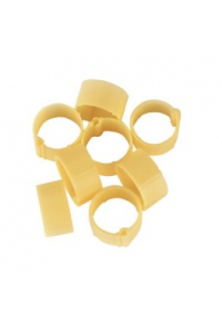 Obrázok pre Zámkové kroužky na slepice a kachny 16 mm žlutý 20 ks